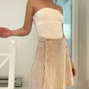 Moda Int’l Vintage 90s Linen Knit Sailor Button Skort Beige/White Photo 4