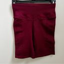 SoulCycle NUX x  Dark Red High Rise One by One High Compression Bike Shorts Photo 0