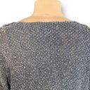 Vintage Havana  Women's Sweater Gray Knitted Shoulder Lace Neutral Knit Pullover Photo 6