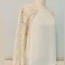 fab'rik Fab’rik Open Back Lace and Embroidered Cream Top size Medium Photo 5