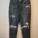 American Eagle  90s Boyfriend Jeans Size 6 Black Photo 0