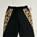 Juicy Couture  Black Leopard Print Animal Swirl Lounge Joggers Sweatpants Women M Photo 1