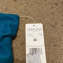 Catalina New NWT Womens Teal Green  Missy Plus Side Tab Swim Bottoms Size 3X Photo 2