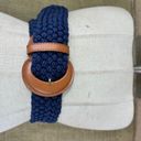 Talbots Wide Blue Woven Dress Belt Size M-Lrg 0-43 Inches Photo 8