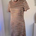 Chetta B  Knit Metallic Turtleneck Dress Photo 1