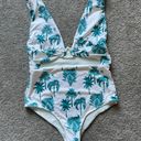 Beach Riot Lana One Piece Bathing Suit Teal And White Photo 2