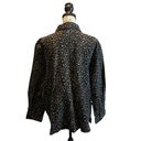 Denim & Co Floral Shirt Jean Jacket Black Tan 2X Shacket Pleated front oversized Photo 3