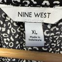 Nine West  long sleeve blouse black and white size XL Photo 1