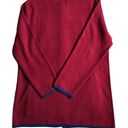 Bob Mackie  Wearable Art Full Zip Cardigan Burgundy Navy Embroidered ROOSTERS Photo 3