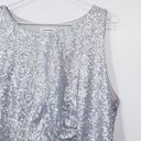 Calvin Klein  Silver Sparkle Shimmer Sequins Party Dress Photo 2