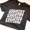 Tultex Country Western Black Graphic Short Sleeve Tee  Photo 1