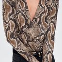 ZARA  Snakeskin Wrap Bodysuit NEW Size Small Photo 2