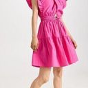 Derek Lam  10 Crosby Finne Ruffled Wrap Tiered Mini Dress in Pink 38 Womens Photo 0