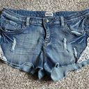 Mudd  Vintage Lace Short Shorties Denim Jean Casual Y2K 12 Photo 0