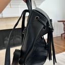 Amazon Black Leather Fringe Backpack Photo 5