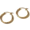 Tehrani Jewelry 14K real gold Hoop Earrings | Hoop earrings | 2 mm thickness | 20 mm Diameter | Photo 1