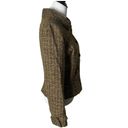 J. McLaughlin  Woven Blazer Women Size 10‎ Tweed Boucle Brown Button Front Jacket Photo 4