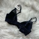 Soma 32D  blue plunge mesh bra, NWT Photo 2