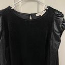 Loft NWOT  Size Small Black and Silver Metallic Dress Photo 3