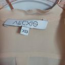 Alexis , 100% Silk Peach Pink Ruffle Flare Scallop Sleeve Blouse Top, XS, 4 6 Photo 8