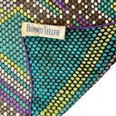 Givenchy x Bonwit Teller Vintage Mod Silk Chiffon Colorful Op Art Square Scarf Photo 3