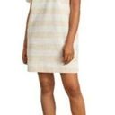 Everlane  Womens The Organic Cotton Polo Dress S Cream Tan Striped Short Sleeve Photo 0