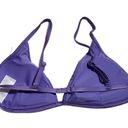 Good American  Support Bikini Top Purple Lilac Shine Size 3 Large String Triangle Photo 2