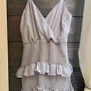 She & Sky  smocked mini dress purple/grey/blue Photo 10