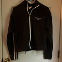 Hard Rock Cafe Rome zip up in women’s small. Striped sleeves. Combed cotton. GUC Photo 0