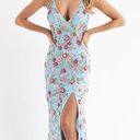 Primavera Couture Prom Dress Blue Floral Photo 2