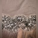 American Eagle  Sequin Mesh Scallop Tank Top Photo 2