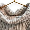 Moon & Madison Cream Oversized Crop Cowl Neck Chunky Knit Sweater Size Medium Photo 4
