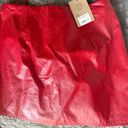 Pitaya Red Leather Mini Skirt Photo 1