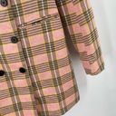 Nasty Gal  Blazer Dress Size 8 Plaid Decisions Menswear Style Pink Yellow Button Photo 6