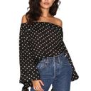 One Teaspoon  for Free People Bonnie Ace Off Shoulder Dot Top Size 8 Photo 1