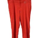 Lane Bryant  (18) Womens Orange Tapered Short Crop Dress Pants Photo 0