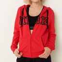 PINK - Victoria's Secret Vs pink perfect full zip hoodie size XS neon candy coral w/logo Photo 0