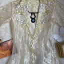 Vintage beautiful elegant sheer boho long duster Gold Size XS Photo 6