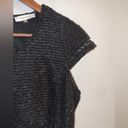 Sugar Lips  Women’s Black Sequin Tweed Cap Sleeve Fit & Flare Dress Size S Photo 2