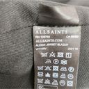 All Saints Aleida Jersey Blazer Black Size 4 Open Front 3/4 Sleeves Photo 9