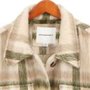 American Eagle  Brushed Check Plaid Fuzzy Shirt Jacket Shacket M Photo 2