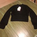 Band of Gypsies  NWT Black Raquel Cable Knit Sweater Size M Photo 0