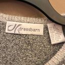 Dress Barn  Silk Angora Wool Silk Floral Embroidered Full Zip Sweater Grey Small Photo 2