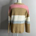 Topshop  • stripe color block fuzzy knit oversized sweater Photo 10