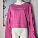 Missguided  Rose Pink Romeo Cropped Pullover Relaxed Sweatshirt Size 12 Large Photo 1