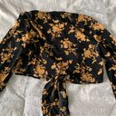 Blushmark Wrap Floral Vneck Top Long Sleeve Flowy Photo 3