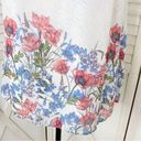 AGB Floral Lace Print Sleeveless Blouse Blue White Small Photo 7