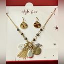 Style & Co NEW  NECKLACE & Disc Drop EARRINGS Set Gold-Tone Multi-Charm Pendant Photo 1