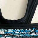 Nike  Pro Dri-Fit Women's Black and Blue  Racerback Sports Bra Size Medium Photo 6