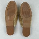 ALDO  Sylvie Natural Raffia Gold Basketweave Square Toe Slip On Mules Size 7.5 Photo 9